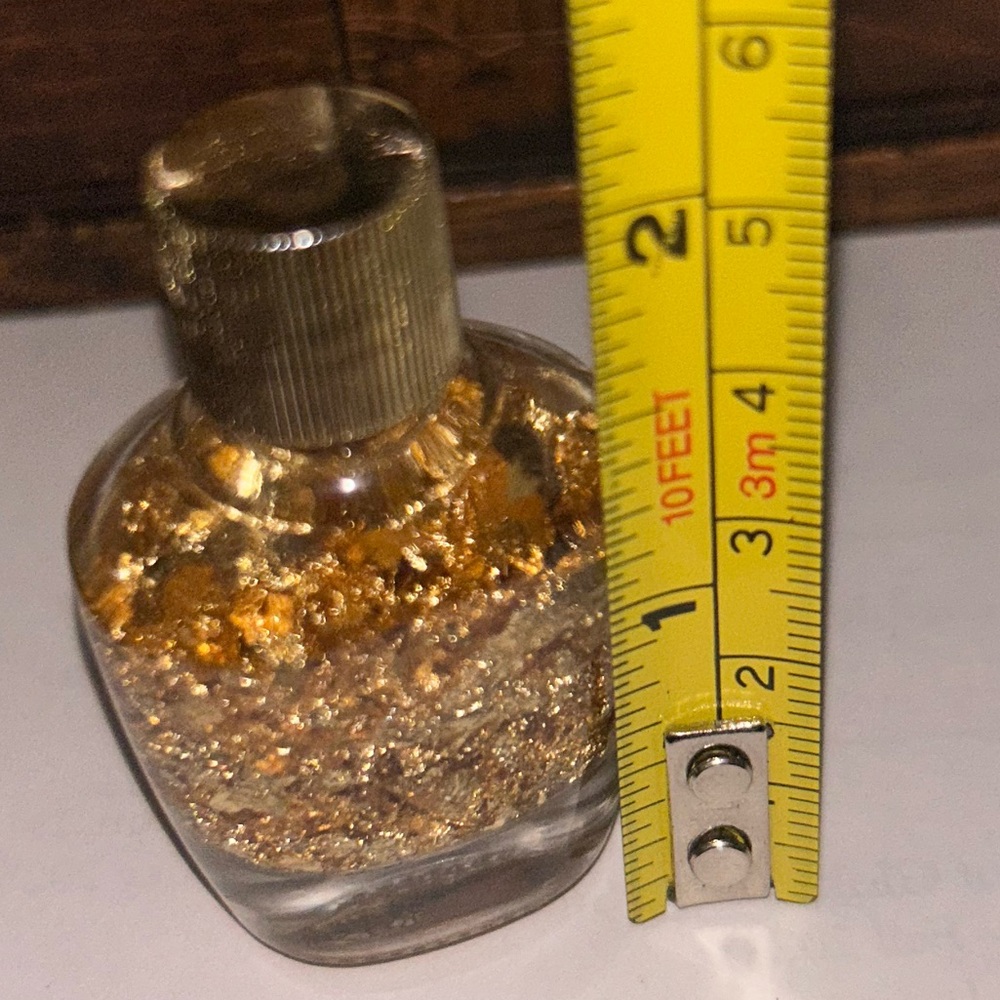 Gold Flake Decorative Bottle - Home Accents - Picture 2 of 2